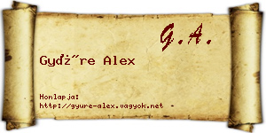 Gyüre Alex névjegykártya